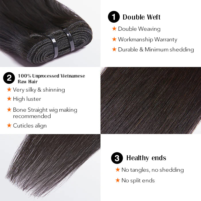 Raw Straight Hair Bundles