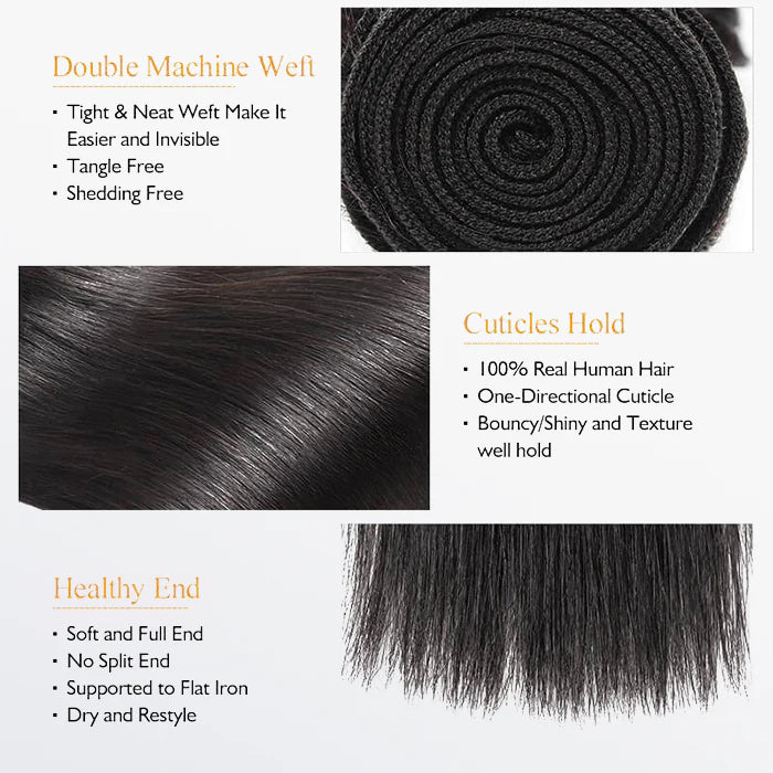 Silky Straight Raw Hair Bundles